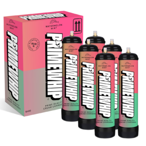 PrimeWhip Food-Grade Cream Charger - 640G Watermelon Mint