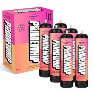 PrimeWhip Cream Charger Strawberry Vanilla